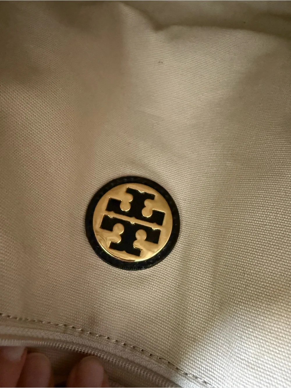 Tory Burch Black Patent Leather Logo Tote